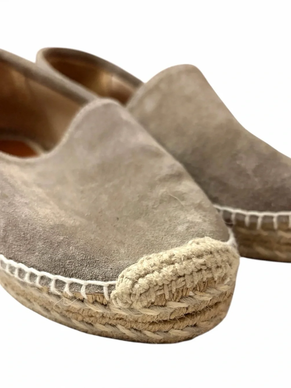 Rag & bone Taupe Suede Noa Espadrille Flats 6
